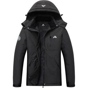 Women's Waterproof Snowboarding Dark Gray Snow Ski Jacket Coat Zipper Pockets